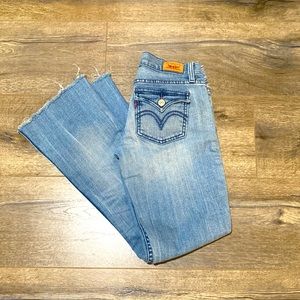 Levi’s superlow rise flare jeans